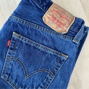 Levi’s Men’s 501 Dark Wash Denim Original Fit Bootcut Jeans Size W31 L30